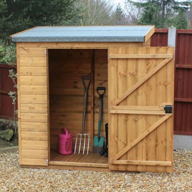 Traditional Shiplap Pent Wooden Garden Tool Storage Shed