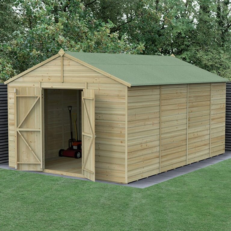 Forest Beckwood 15'x10' Shed in a garden setting