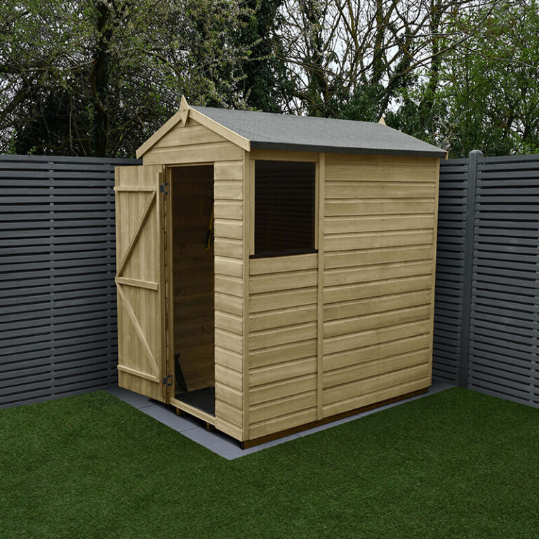 6' x 4' Forest Beckwood Wooden Shed - Durable and Reliable Garden Storage