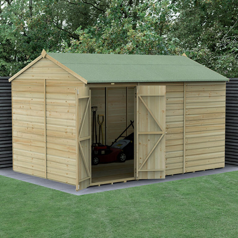 12' x 8' Forest Beckwood Wooden Shed - Secure and Stylish Storage Solution.