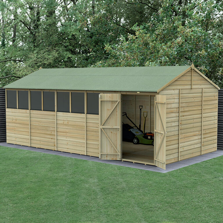 20' x 10' Forest Beckwood Shed - Double door with natural light windows