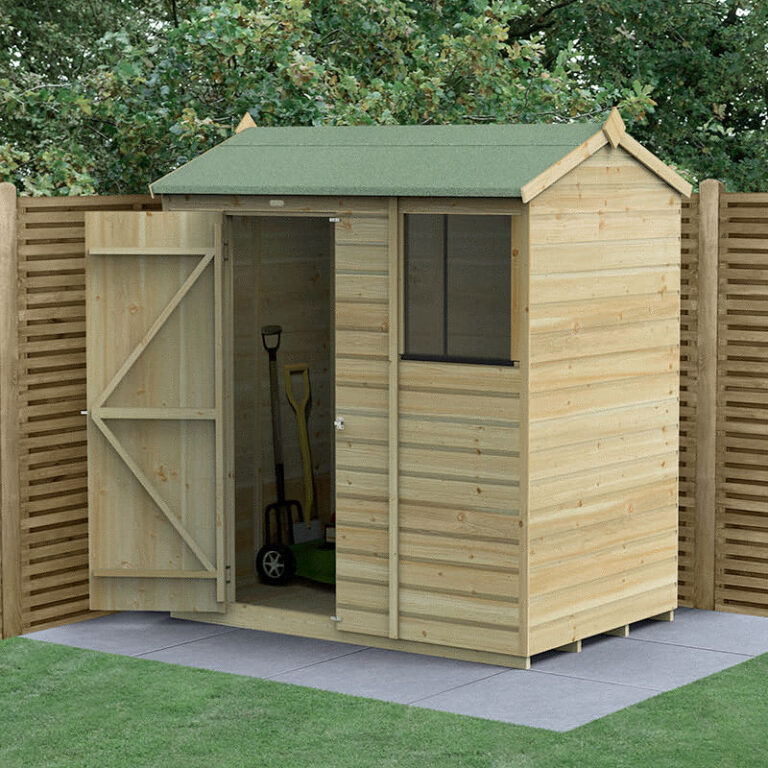 Forest Beckwood Wooden Shed - Reverse Apex Style with Acrylic Window