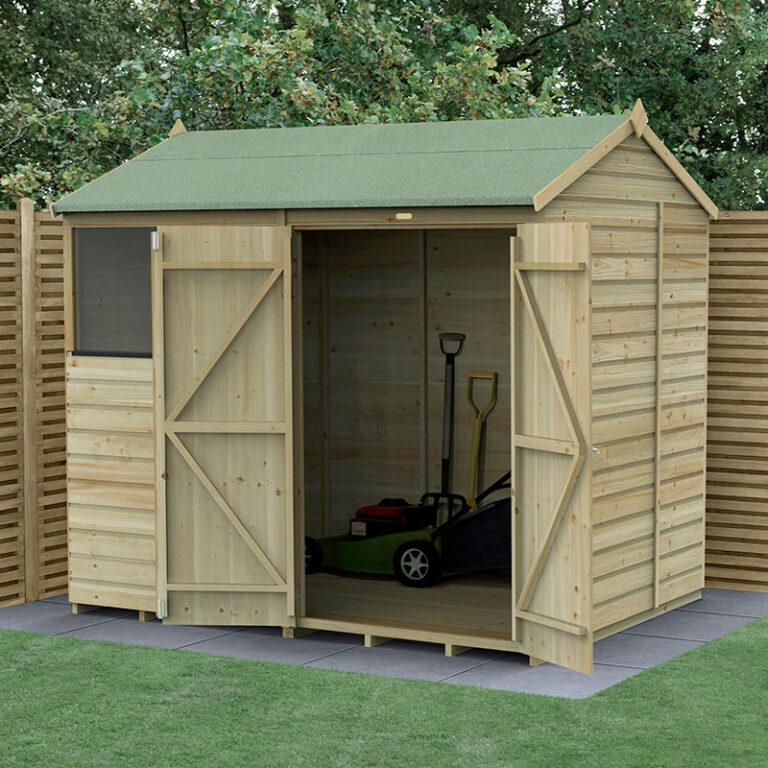 8' x 6' Forest Beckwood Shed with reverse apex roof