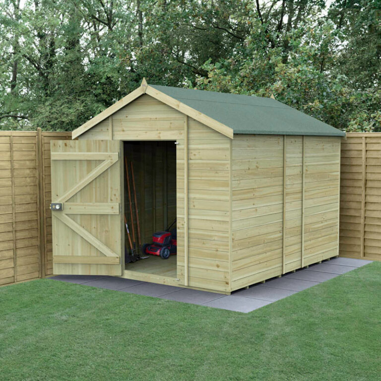 Forest Timberdale 10' x 8' Apex Shed with tongue & groove design.