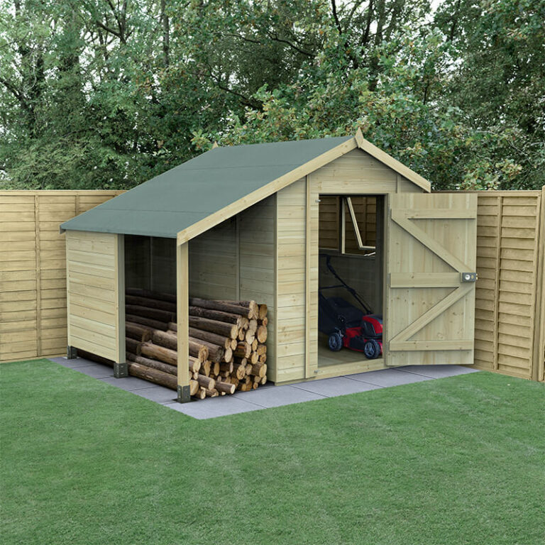 8' x 6' Forest Timberdale Apex Shed showcasing robust construction and design