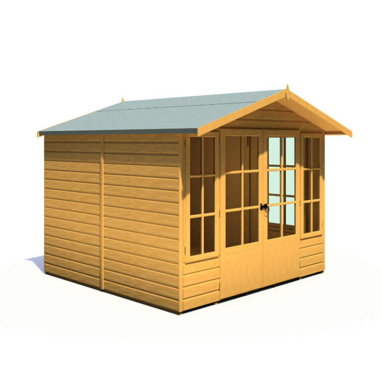 Loxley 8' x 8' Ashwater Summer House with double doors and windows.