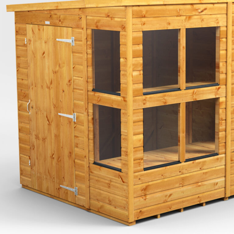 Oren 8' x 4' Pent Combi Potting Shed with Side Store - Durable and Functional