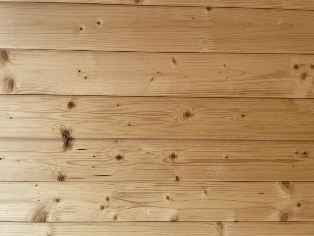 Timber cladding showcasing natural grain and knots