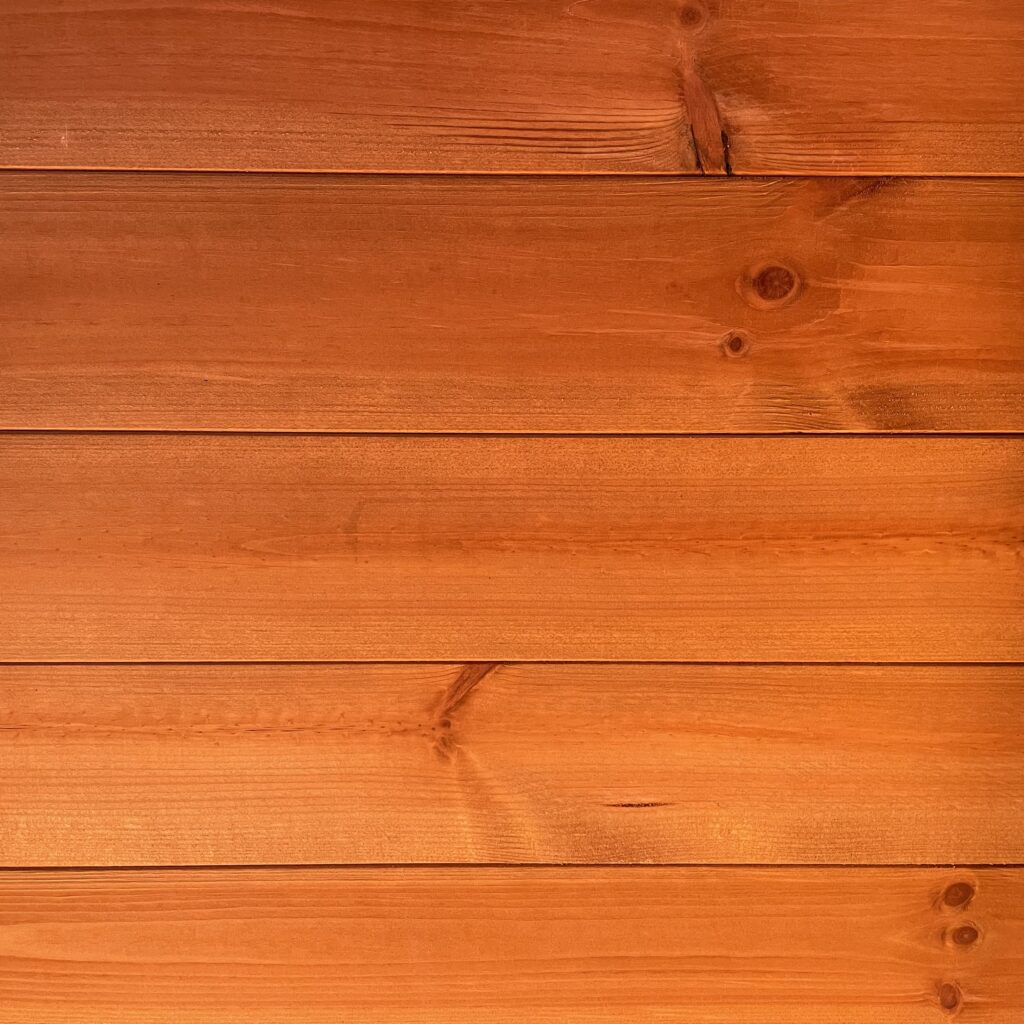 Wooden cladding panels showcasing a rich brown finish