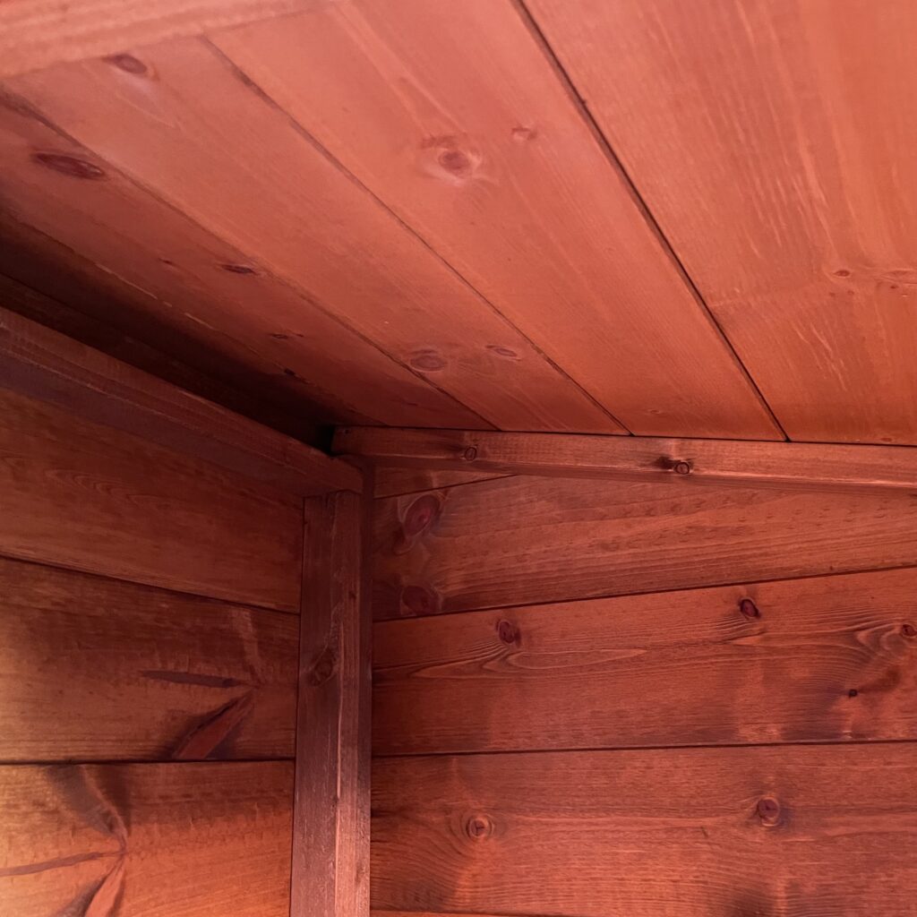 Interior view of the Tiger Storbox showing wooden paneling and joinery