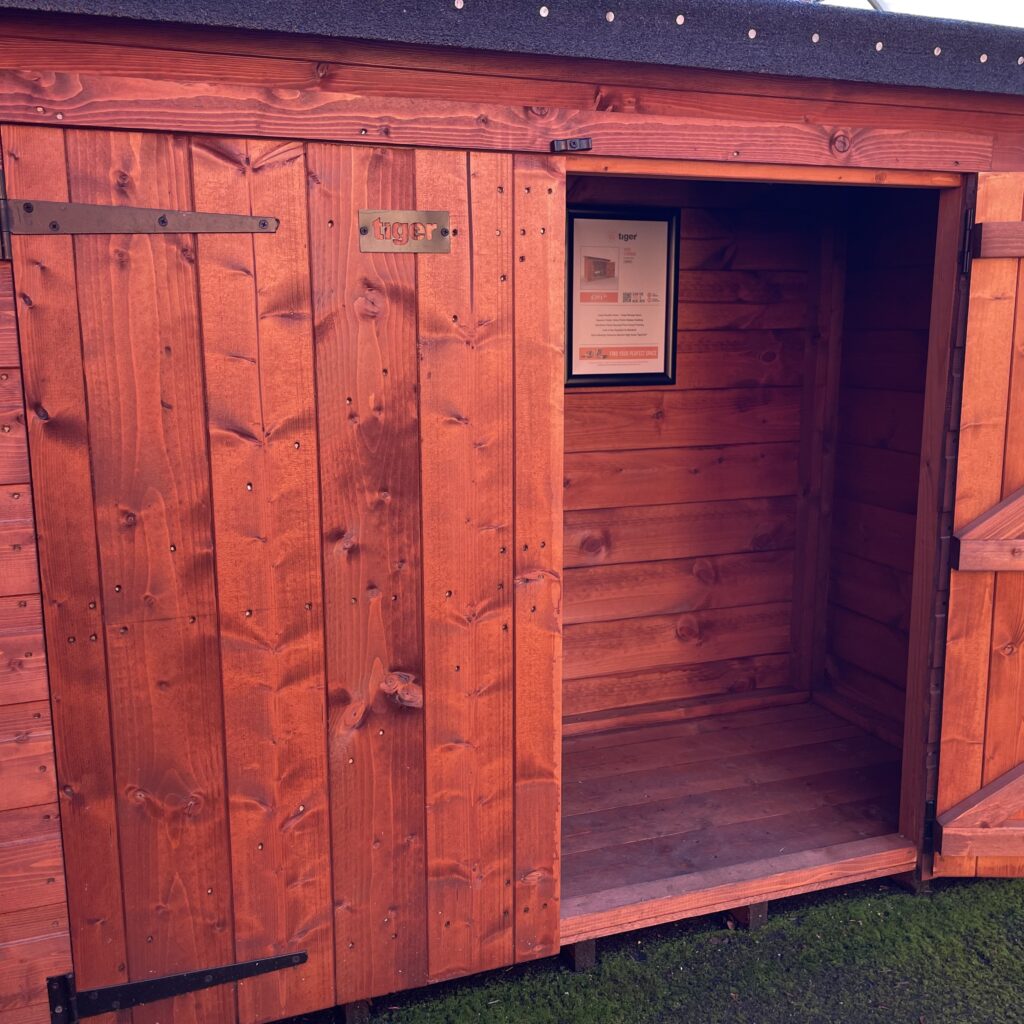Interior view of the Tiger Storbox with open door
